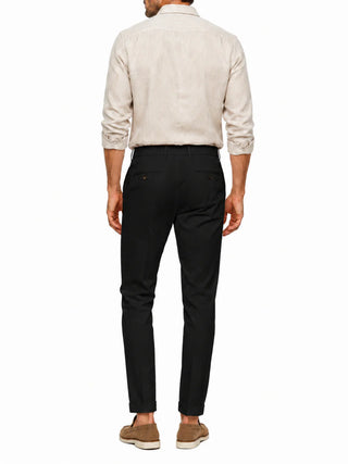 Le Braghe pantaloni uomo capri slim nero