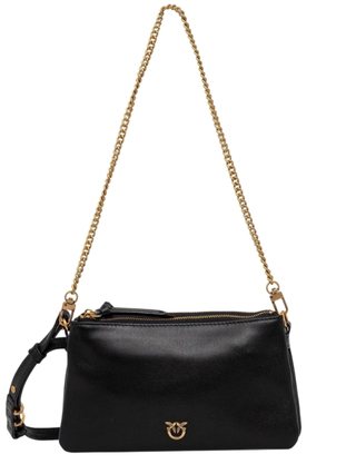 Pinko borsa Double Mini in pelle nero 105359-A0QO Z99Q PINKO 