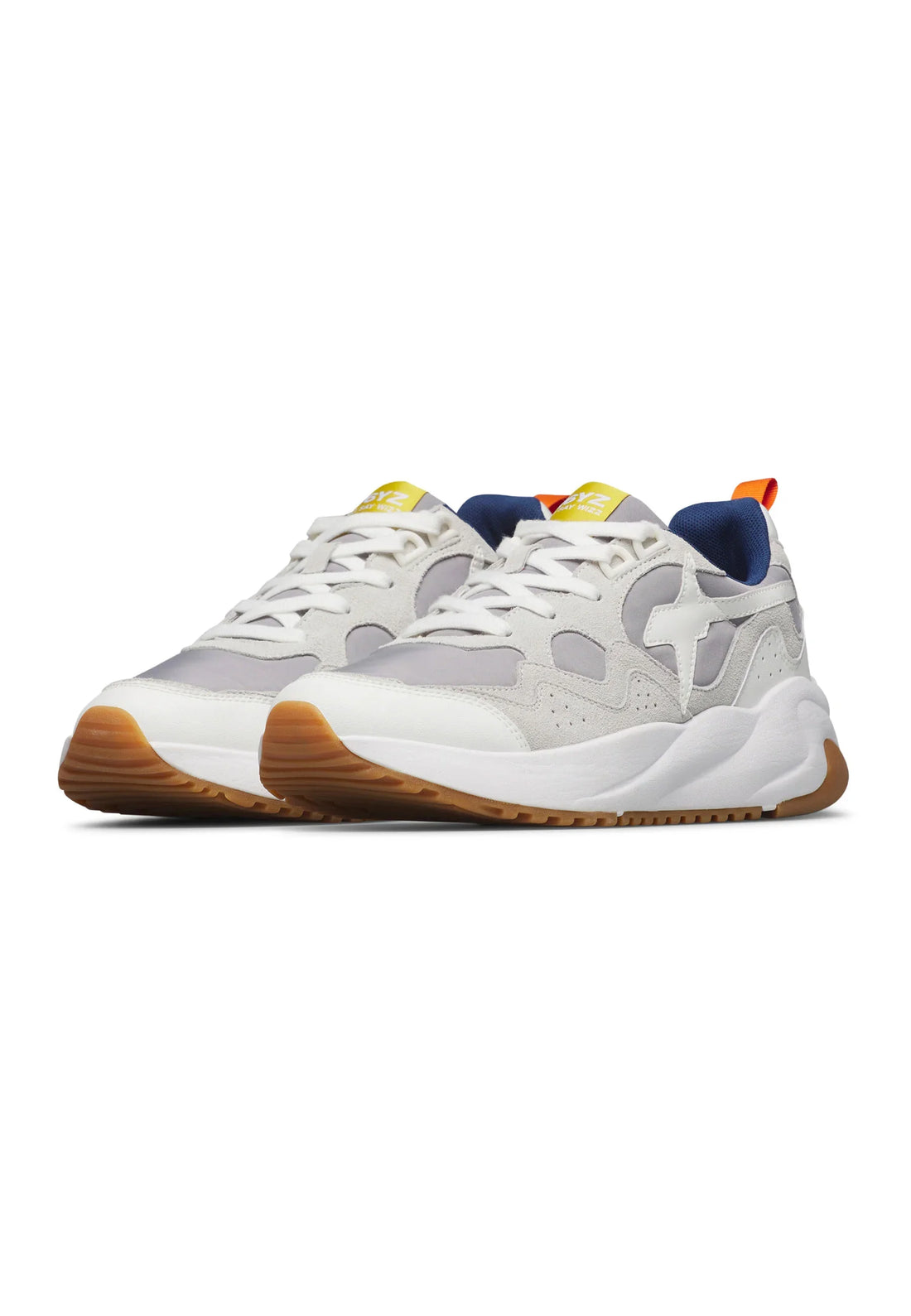 W6yz sneakers uomo Flik in suede e tessuto grigio