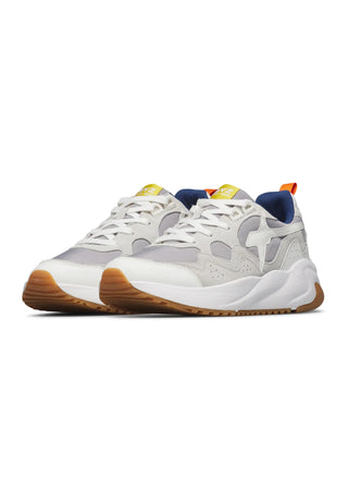 W6yz sneakers uomo Flik in suede e tessuto grigio