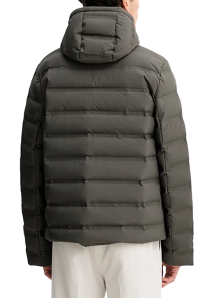 Calvin Klein piumino impermeabile uomo con cappuccio tortora