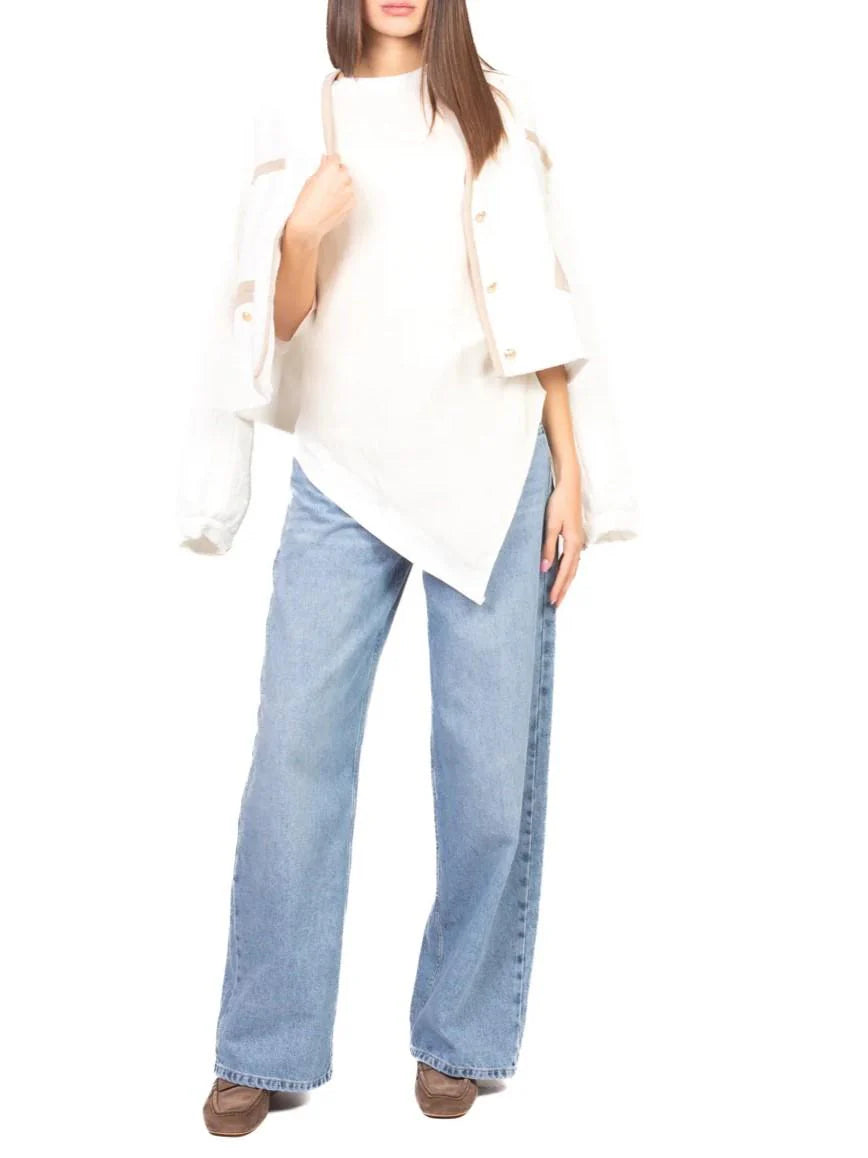 Vicolo jeans wide leg Mia lavaggio blu