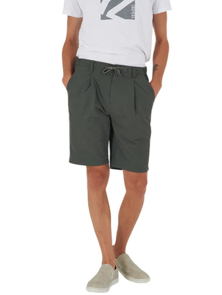 Yes Zee bermuda uomo in nylon verde militare