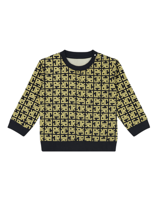 John Richmond maglia neonato in fantasia logata nero beige RIA25048FE MONOGRAM BEIGE John RICHMOND