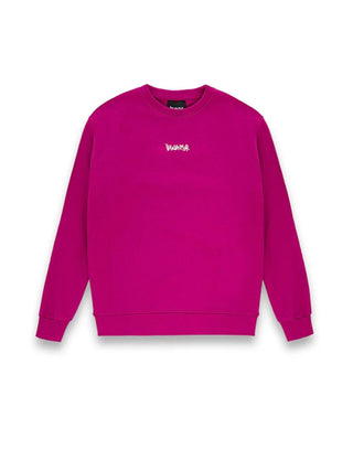 Disclaimer felpa donna con logo fucsia 55250 BORGOGNA-ST.BIANCA DISCLAIMER 