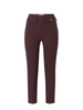 Elisabetta Franchi pantaloni slim in crepe borgogna