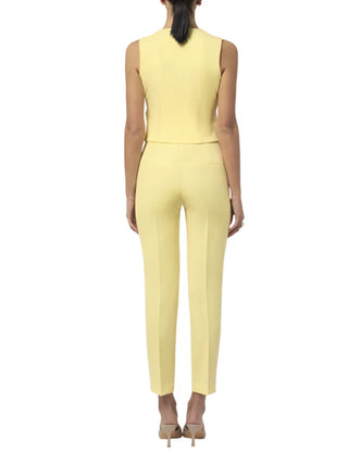 Silence pantaloni gamba slim donna giallo