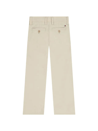 Tommy Hilfiger pantaloni baggy bambino in cotone beige