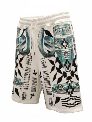 County of Milan bermuda uomo con stampe snake panna
