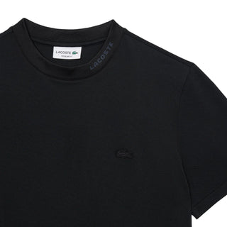Lacoste T-shirt manica corta uomo in piquè nero