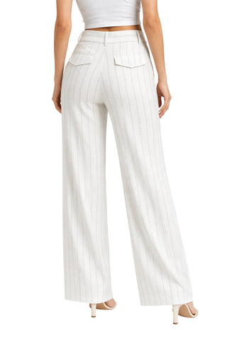 John Richmond pantaloni palazzo con strass bianco latte
