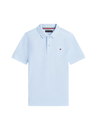 Tommy Hilfiger polo bambino in piquè celeste