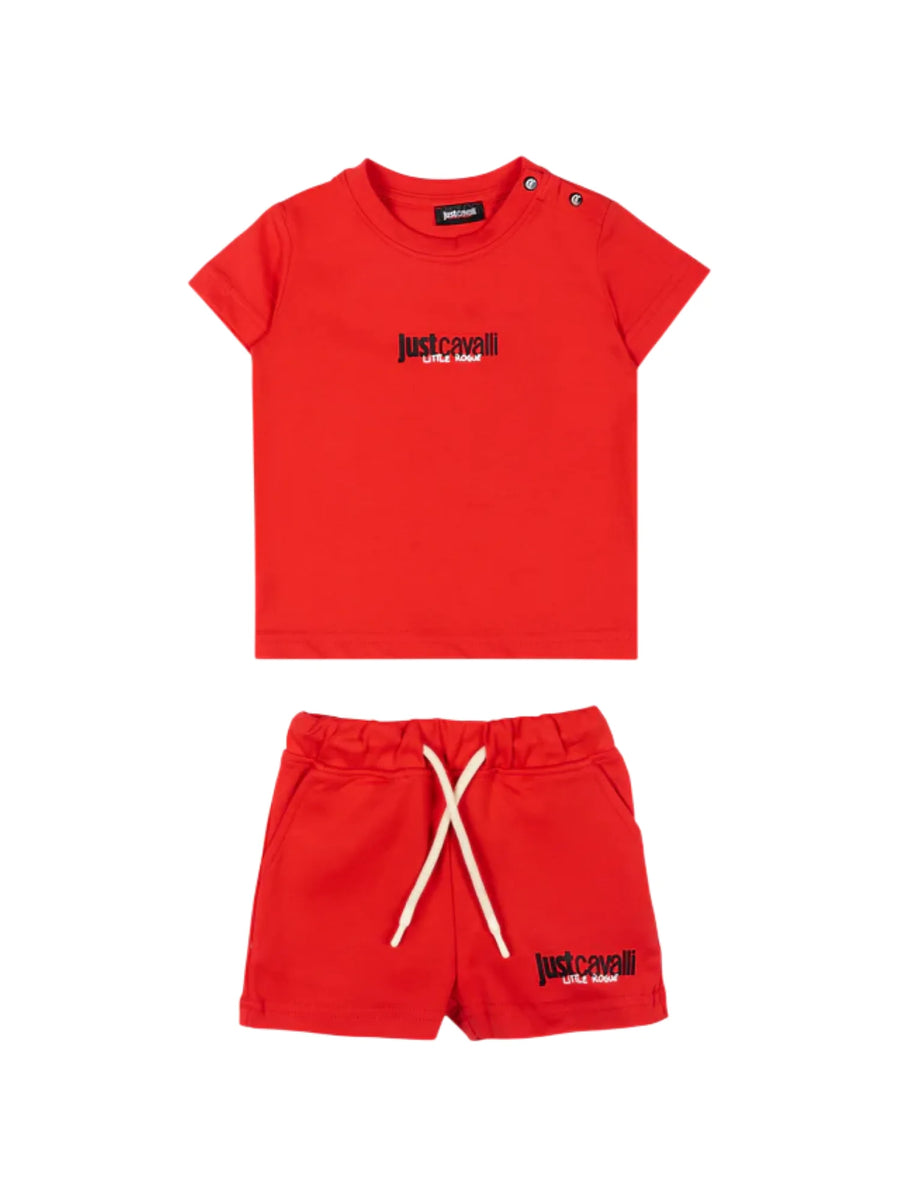 Just Cavalli completo bambino T-shirt e shorts rosso