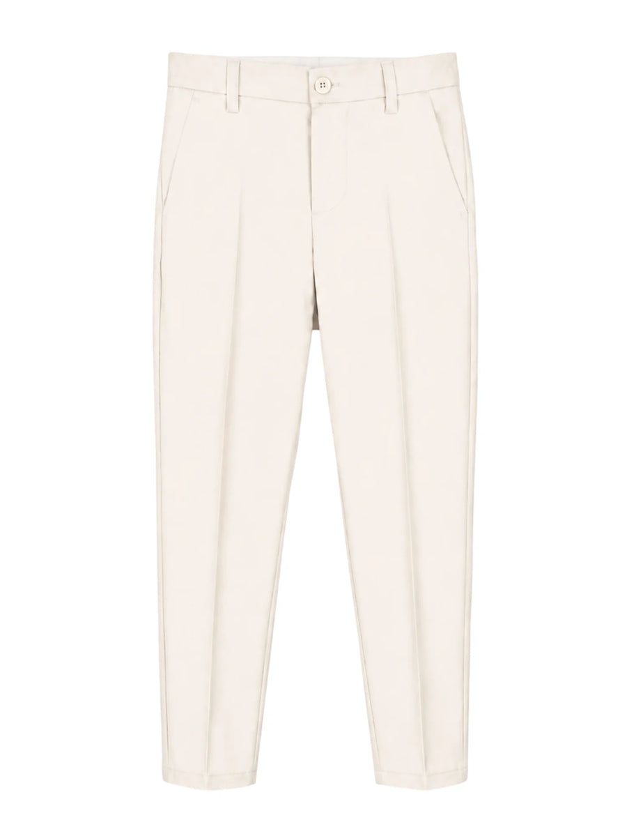 Emanuel Pris pantaloni bambino slim ecrù