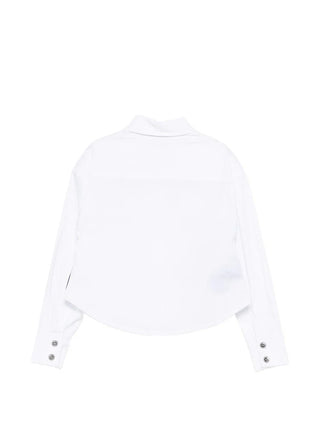 John Richmond camicia bambina Bindup con stella cut out bianco