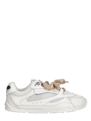 Pinko sneakers Yulia in pelle e mesh doppi lacci bianco