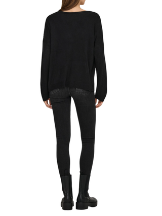 Only maglia scollo a V con paillettes nero 15359241 BLACK-BLACK SEQUINS ONLY