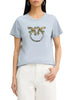 Pinko T-shirt Quentin con logo Love Birds gioiello carta da zucchero