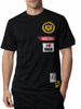 John Richmond T-shirt uomo manica corta con patch nero
