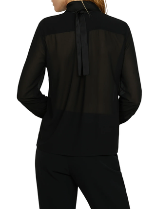 Relish camicia Vulec in georgette trasparente nero VULEC 1199 RELISH 