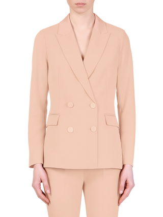 Vicolo giacca blazer doppiopetto in crepe rosa TF0307 ROSA CHIARO VICOLO