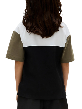 Calvin Klein T-shirt bambino colorblock nero bianco verde IB0IB02528 BEH Calvin Klein Jeans 