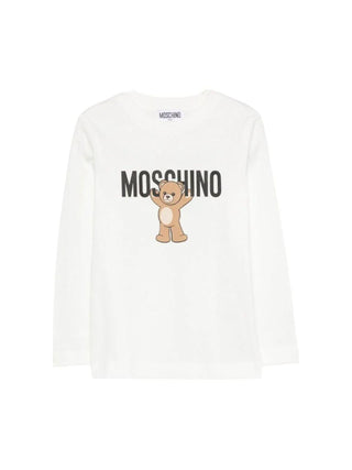 Moschino T-shirt bambina manica lunga panna HTO00J-LAA10 10063 MOSCHINO 