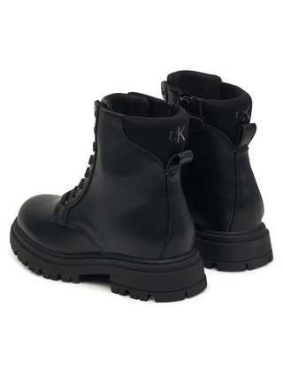 Calvin Klein stivali anfibi in ecopelle nero