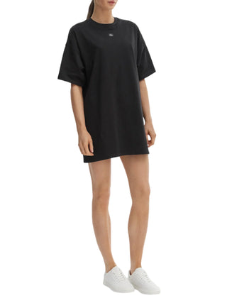 Calvin Klein Jeans abito corto in jersey manica corta nero