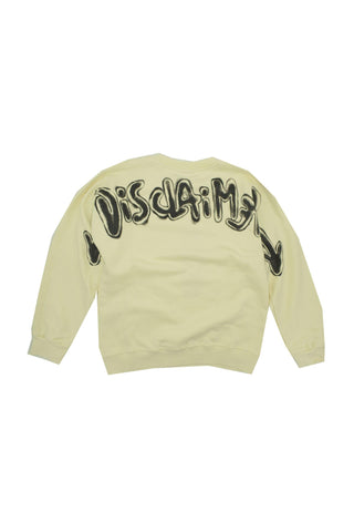 Disclaimer felpa bambino con logo color latte 58602 LATTE-ST.NERA DISCLAIMER