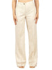 Vicolo pantaloni palazzo donna misto lino panna