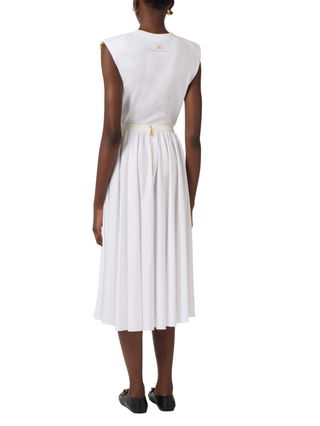 Elisabetta Franchi T-shirt in jersey con nodo bianco
