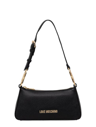 Love Moschino borsa a spalla in ecopelle martellata nero