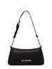 Love Moschino borsa a spalla in ecopelle martellata nero