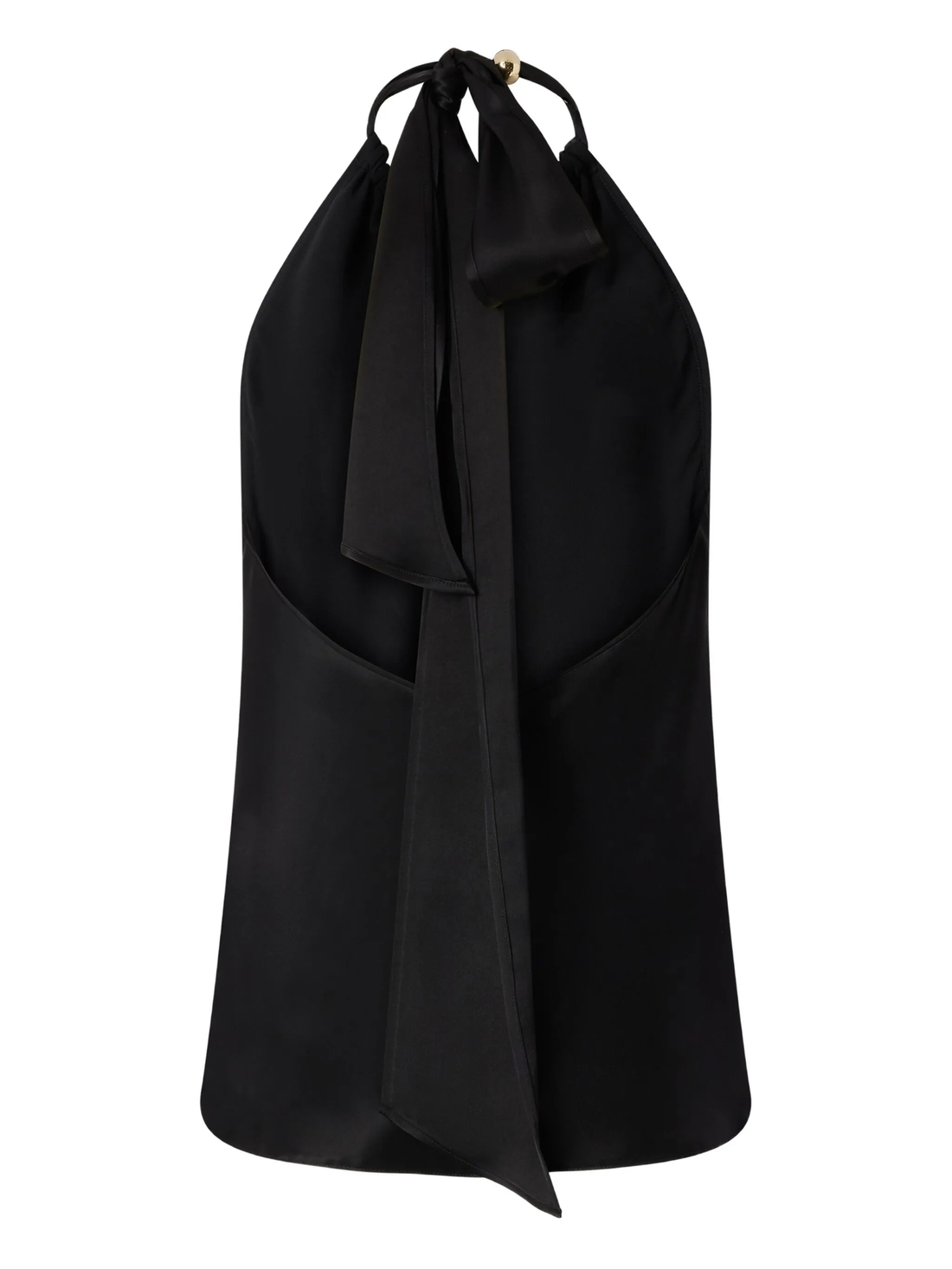 Pinko top Briscola in raso nero