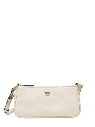 Pinko borsa a tracolla Half Moon bianco