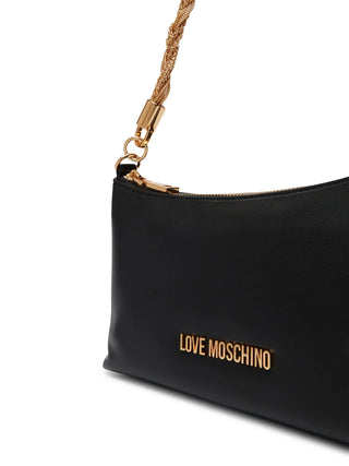 Love Moschino borsa in ecopelle con manico gioiello nero