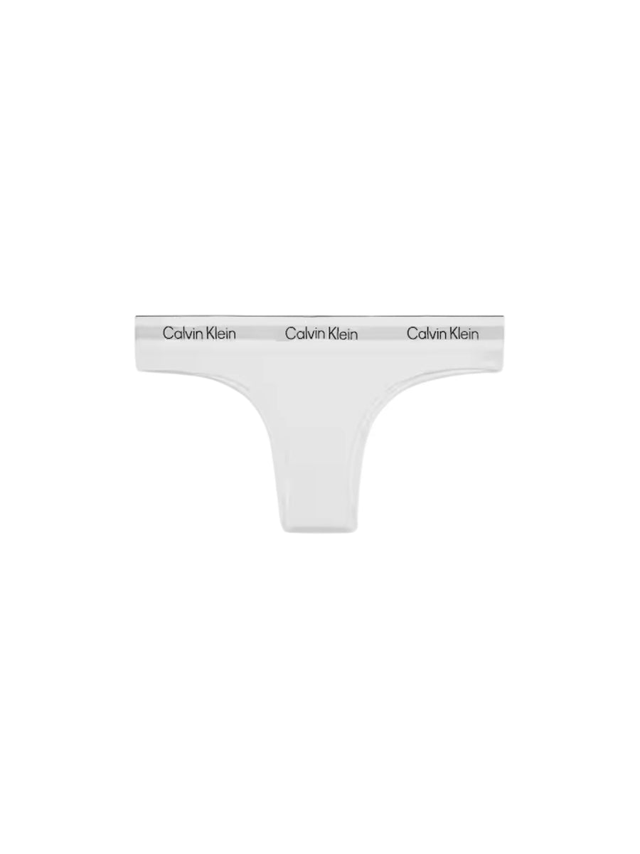 Calvin Klein slip brasiliana donna con fascia logata bianco