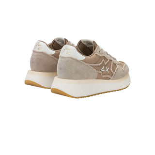 Sun68 sneakers Big Stargirl in suede e tessuto tortora