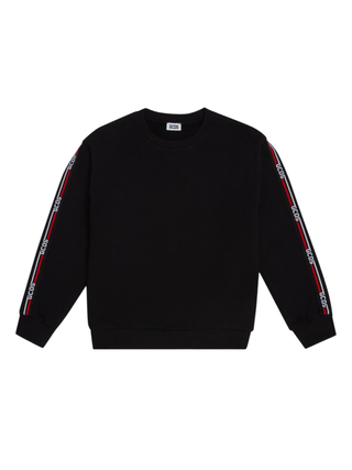 logo tape crewneck B2JM1523BA2 BLACK GCDS 