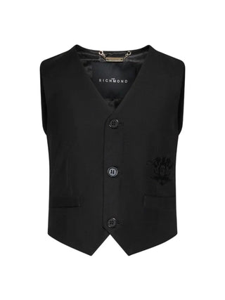 John Richmond gilet bambino Nagar con logo nero