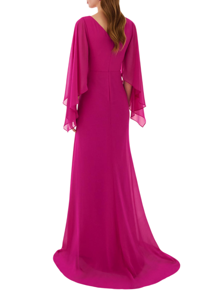 Couture Club abito da cerimonia con fiori fucsia