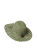 Surkana cappello in rafia Pamela verde salvia