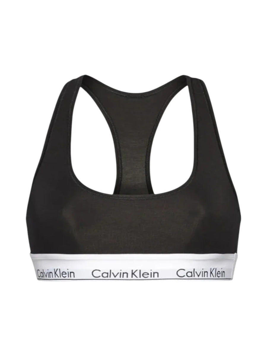 Calvin Klein bralette donna con fascia logata nero