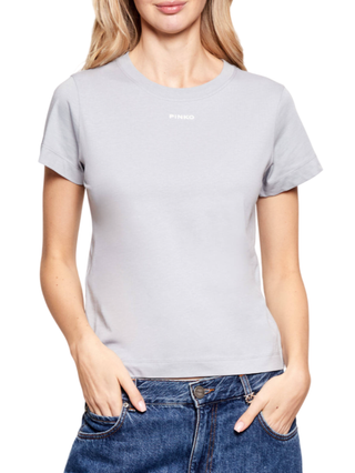 Pinko T-shirt manica corta Basico con logo carta da zucchero