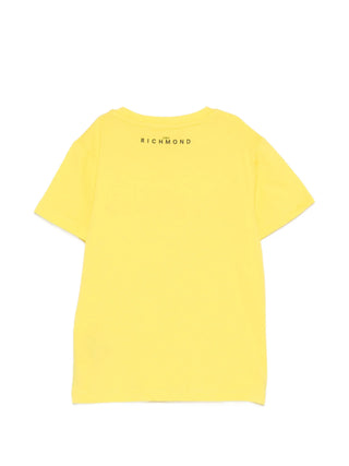 John Richmond T-shirt bambino manica corta con logo giallo
