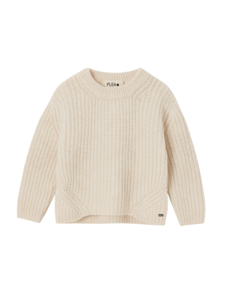 Please maglia bambina in misto lana panna NB68230G77 1134 PLEASE KID