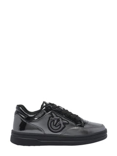 Pinko sneakers Mandy in pelle laminata nero
