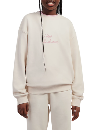 New Balance felpa bambina con stampe beige LAKG0203 BIS NEW BALANCE 