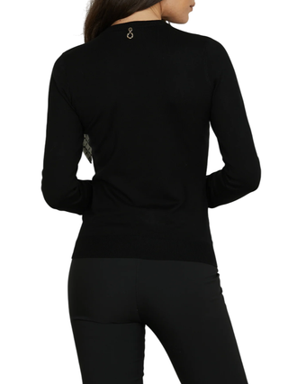 Relish maglia Isotta con foulard nero ISOTTA 1199 RELISH 